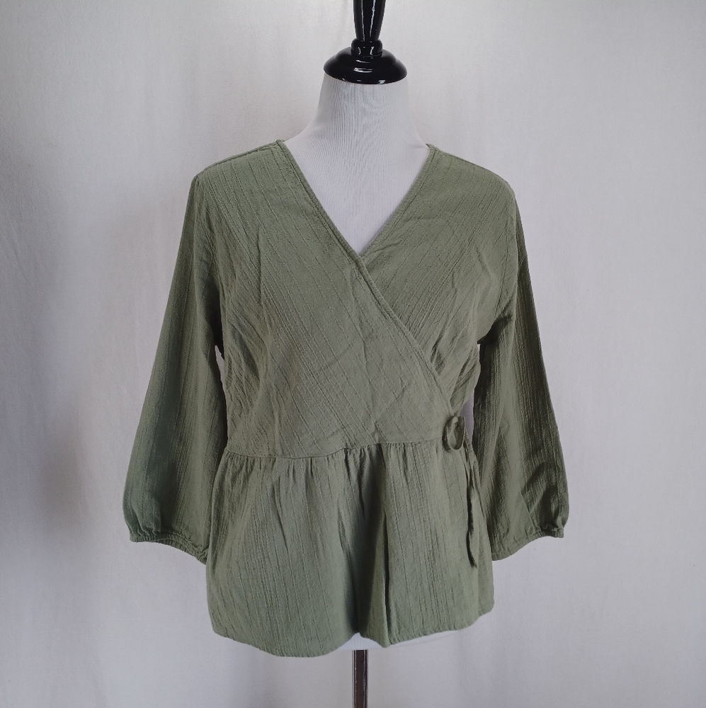 Time and Tru Sage Green Long Sleeve